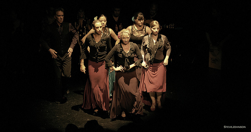 Arte Flamenco dancers (left to right): Mark, Emily, Yanira, Terrie, Rebecca and Fran.
