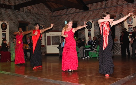 Arte Flamenco dancers Natasha, Yanira, Terrie and Francisca at the Frederick Douglass Museum in Baltimore