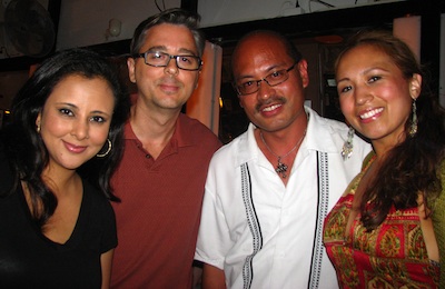 Isabel's friend Mona, my guitarist friend Steve, me and flamenco dancer Isabel
