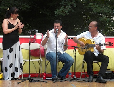 Arte Flamenco director Natalia Monteleon, singer Hector Marquez and guitarist Miguelito