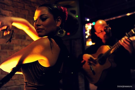 Flamenco dancer Ginette with guitarist Miguelito at Plaza del Sol in Bethesda