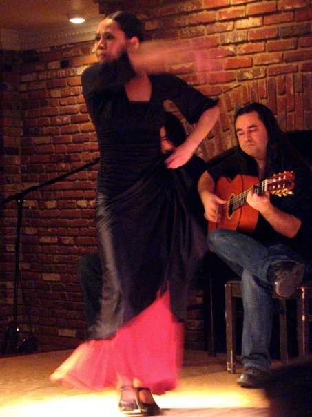 Pam de Ocampo dancing a seguiriya accompanied by guitarist Richard Marlow