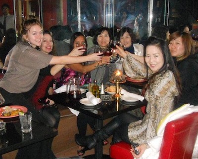 Local flamenco dance students and friends getting the party started at Las Tapas