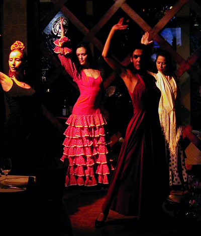 Flamenco dancers Sara Candela, Sara Jerez, Anna Menéndez and Marta Chico Martin