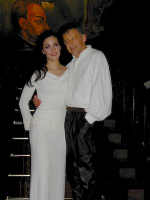 Flamenco dancer Sara Jerez with Ken at the Mexican Consulate 19 January 2001