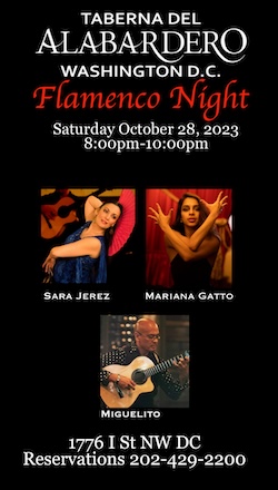 Flamenco shows at restaurants and theatres in Washington DC